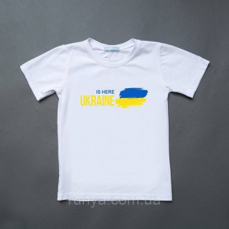 Патриотическая футболка детская для мальчика, черная и белая. Новая коллекция Па. . фото 3