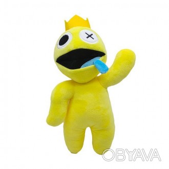Мягкая игрушка Радужный друг желтый с улыбкой Роблокс  Rainbow Friends Roblox