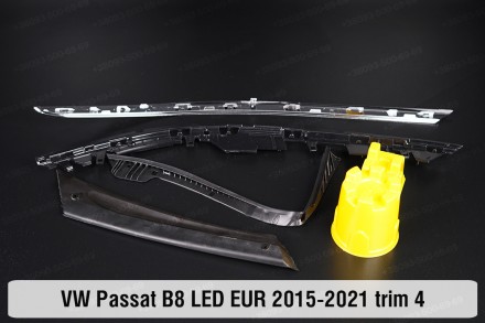 Хромована накладка на фари VW Volkswagen Passat B8 LED EUR (2015-2019) VIII поко. . фото 5