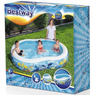 
Дитячий надувний басейн Bestway 54118 (262х157х46 см)
Басейн Bestway 54118 - це. . фото 5