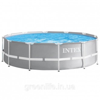 
Каркасний басейн Intex 26718 Premium (366х122 см) з картриджним фільтром та дра. . фото 2