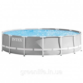 
Каркасний басейн Intex 26720 Premium (427х107 см) з картриджним фільтром, драби. . фото 2