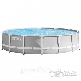 
Каркасний басейн Intex 26720 Premium (427х107 см) з картриджним фільтром, драби. . фото 1