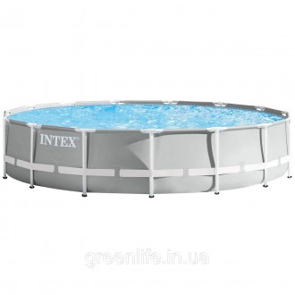 
Каркасний басейн Intex 26724 (457х107 см) з картриджним фільтром, драбиною та т. . фото 2
