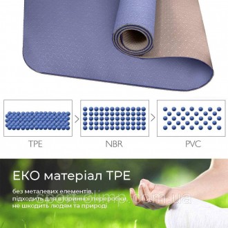 Коврик для йоги и фитнеса PowerPlay 4150 Premium TPE 183*61*0.6 см Синий
Назначе. . фото 5