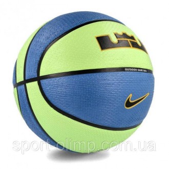 Мяч баскетбольный Nike PLAYGROUND 2.0 8P L JAMES DEFLATED LIME GLOW/BK/UNIVERSIT. . фото 5