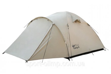 Четырехместная универсальная туристическая палатка Tramp Lite CAMP 4 sand UTLT-0. . фото 5