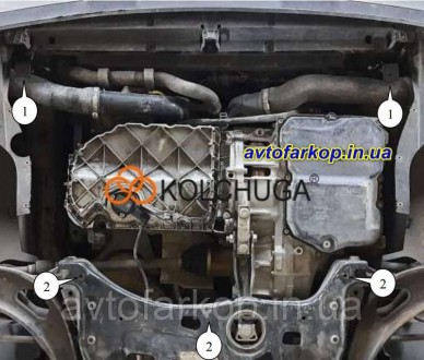 Защита двигателя, КПП для автомобиля:
Volkswagen Atlas (2016-2020) Кольчуга 
 
З. . фото 4
