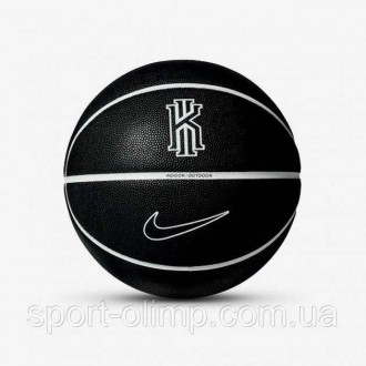 Мяч баскетбольный Nike All Court 8P Kyrie Irving р. 7 Black/White/White/Black (N. . фото 2