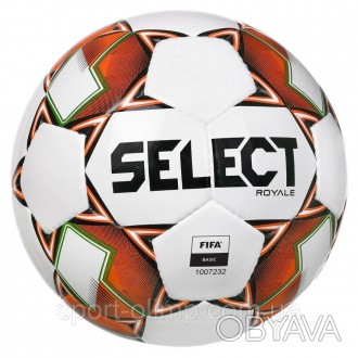 Мяч футбольный Select Royale FIFA Basic v22 белый/оранжевый размер 5 (022534-304. . фото 1