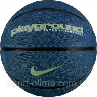Мяч баскетбольный NIKE EVERYDAY PLAYGROUND 8P GRAPHIC DEFLATED Blue/Green size 5. . фото 2