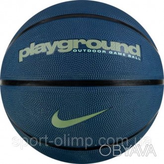 Мяч баскетбольный NIKE EVERYDAY PLAYGROUND 8P GRAPHIC DEFLATED Blue/Green size 5. . фото 1