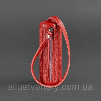 Шкіряна ключниця червоного кольору - ідеальний аксесуар для любительок практични. . фото 5