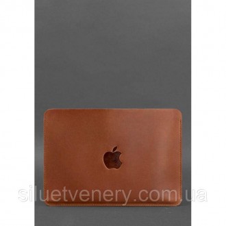  Шкіряний світло-коричневий чохол для MacBook Pro 14 '' (з 2021 року) вбереже пр. . фото 4