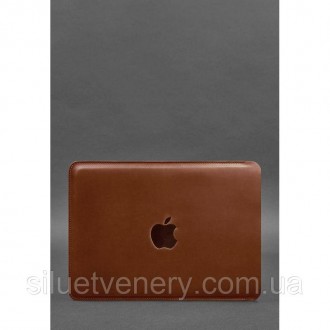  Шкіряний світло-коричневий чохол для MacBook Pro 14 '' (з 2021 року) вбереже пр. . фото 2