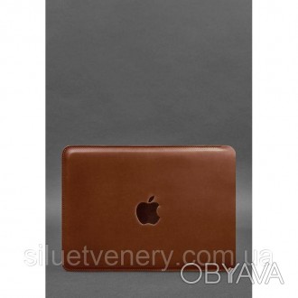  Шкіряний світло-коричневий чохол для MacBook Pro 14 '' (з 2021 року) вбереже пр. . фото 1
