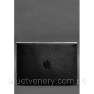  Шкіряний чорний чохол для:
MacBook Pro 16" (2020) - 35,8х24,6х1,5 см,
MacBook P. . фото 3