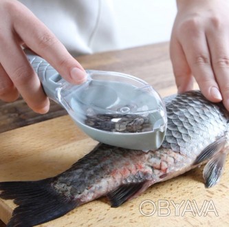 Нож для чистки рыбы 5301 16х5 см серый