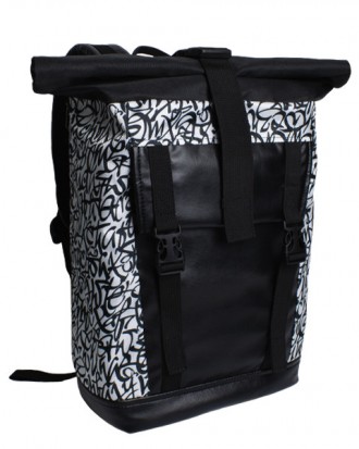 
	Стильний, міський, сучасний рюкзак типу "ролтоп".
	Унікальний принт створений . . фото 2