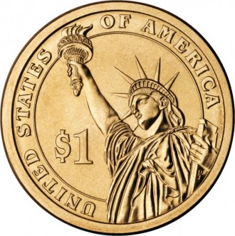 США 1 долар 2009, 10 президент Джон Тайлер (1841-1845). . фото 3