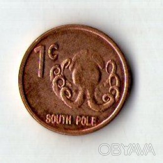 Монета Южный полюс 1 цент 2013 год
