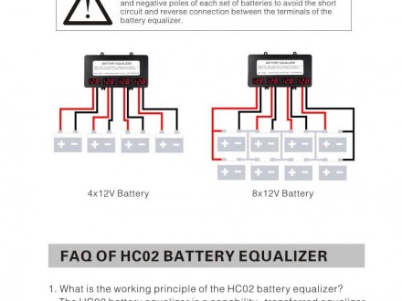 Battery Equalizer HC02
Комплект поставки:
Battery Equalizer HC02 балансир с инди. . фото 4