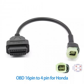 ПЕРЕХОДНИК HONDA 4 pin адаптор 16Pin OBD2 OBDII кабель диагностический
Совместим. . фото 2