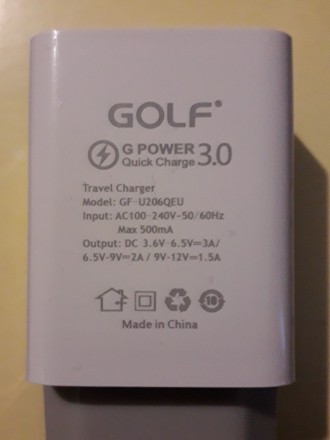 Мощное фирменное зарядное устройство для смартфонов и планшетов.

GOLF

G Po. . фото 3