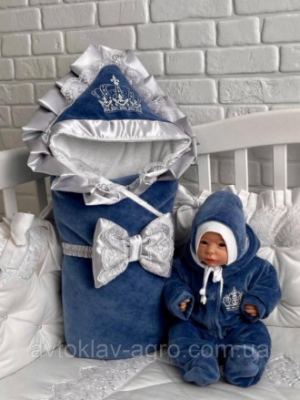 Зимовий набір на виписку "Чарівність" 
Святковий комплект для новонародженої дит. . фото 3
