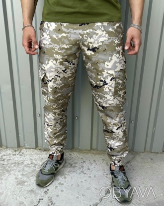 
 
 Легкие штаны из прочной ткани военного образца.
- Материал: полиэстер высоко. . фото 1