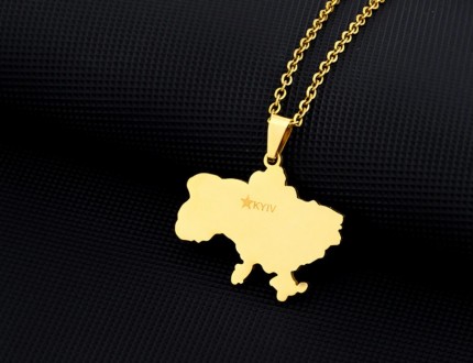 Мы предлагаем Вашему вниманию кулон на цепочке "Карта Украины". Украшение изгото. . фото 10