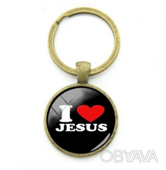 Брелок металлический для ключей "I love Jesus" круглый
Брелоки для ключей из мет. . фото 1