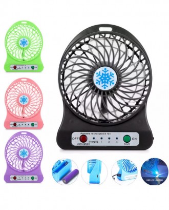 Портативний USB мінівентилятор з акумулятором Portable Mini Fan (настільний)
Пор. . фото 2