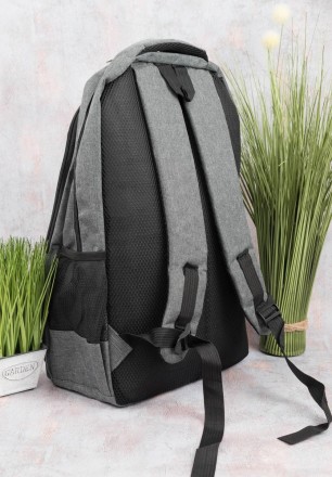 Мужской рюкзак
Материал: Текстиль
Цвет: Темно-серый, черный, синий, бордовый 
. . фото 3