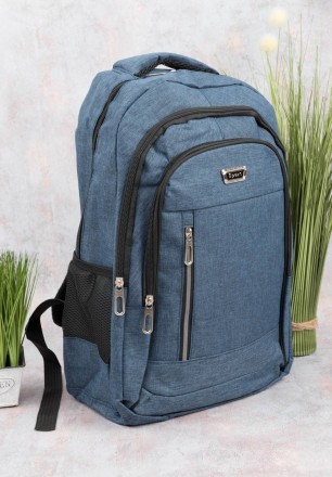 Мужской рюкзак
Материал: Текстиль
Цвет: Темно-серый, черный, синий, бордовый 
. . фото 7