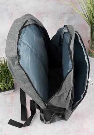 Мужской рюкзак
Материал: Текстиль
Цвет: Темно-серый, черный, синий, бордовый 
. . фото 4