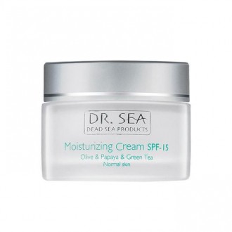 Dr. Sea Moisturizing Cream with Olive Oil, Papaya and Green Tea Extracts SPF 15
. . фото 4