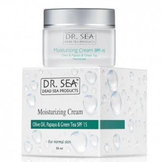 Dr. Sea Moisturizing Cream with Olive Oil, Papaya and Green Tea Extracts SPF 15
. . фото 2