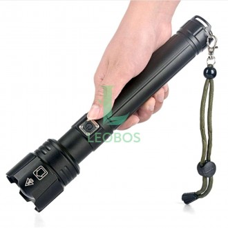 Ліхтарик фонарик військово-тактичний CREE XHP90 USB ZOOM LED 13600 mAh (6800+680. . фото 6