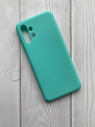 Силиконовый матовый чехол для Samsung A13 4G Бирюзовый