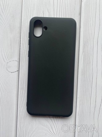 Силиконовый матовый чехол для SAMSUNG Galaxy A04 Черный