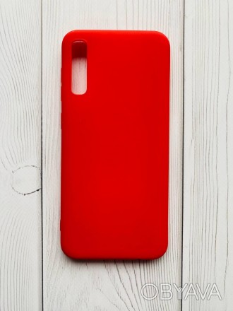 Силиконовый матовый чехол для Samsung Galaxy А50 (2019) А505 Красный