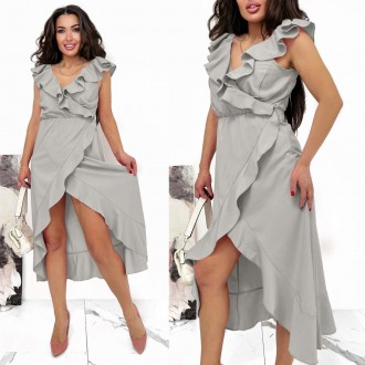 Платье HG-9883
Ткань софт.
Цвет пудра, фрез, терракот, серый, хаки, беж.
Размер:. . фото 3