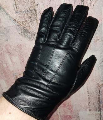 Кожаные перчатки Make English, без подкладки, на небольшую руку, ширна-10.5см, с. . фото 2
