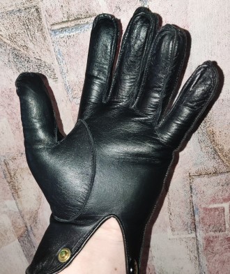 Кожаные перчатки Make English, без подкладки, на небольшую руку, ширна-10.5см, с. . фото 3