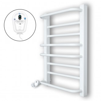 Електрична біла рушникосушка може встановлюватися в ванних кімнатах, кухнях, пра. . фото 2