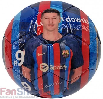 Ексклюзивний футбольний м'яч із автографом та зображенням Роберта Левандовс. . фото 2