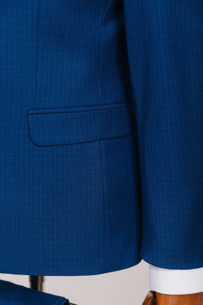 
ІНФОРМАЦІЯ ПРО ПРОДУКТ
Класичний чоловічий костюм у дрібну клітку: темно-синій . . фото 6