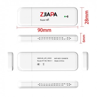 ZJIAPA Z9 - це USB-модем з можливістю підключення по 4G з високою швидкістю 150 . . фото 3