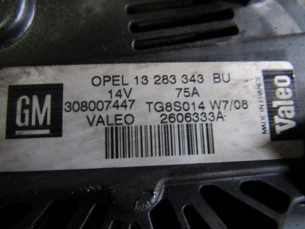  Электро генератор Opel Combo 1.3 cdti (Опель Комбо) 2007 г.в. Оригинал, в хорош. . фото 7
